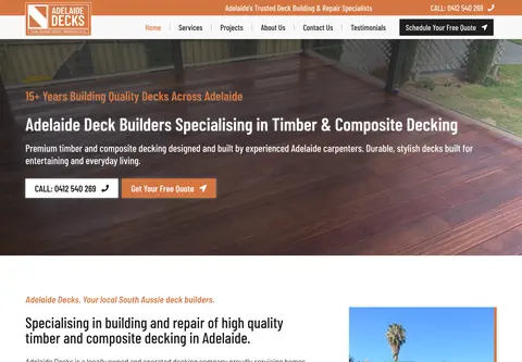 Adelaide Decks website