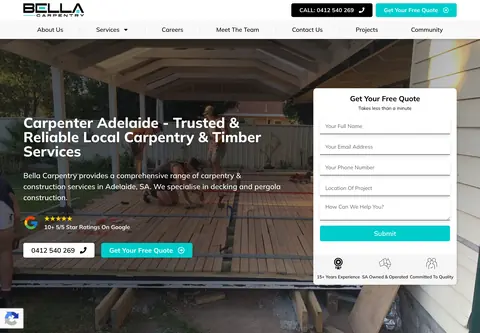 Bella Carpentry website